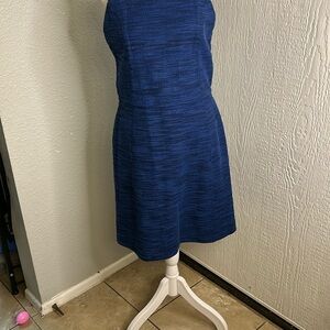 LOFT Blue Halter Sheath Midi Dress